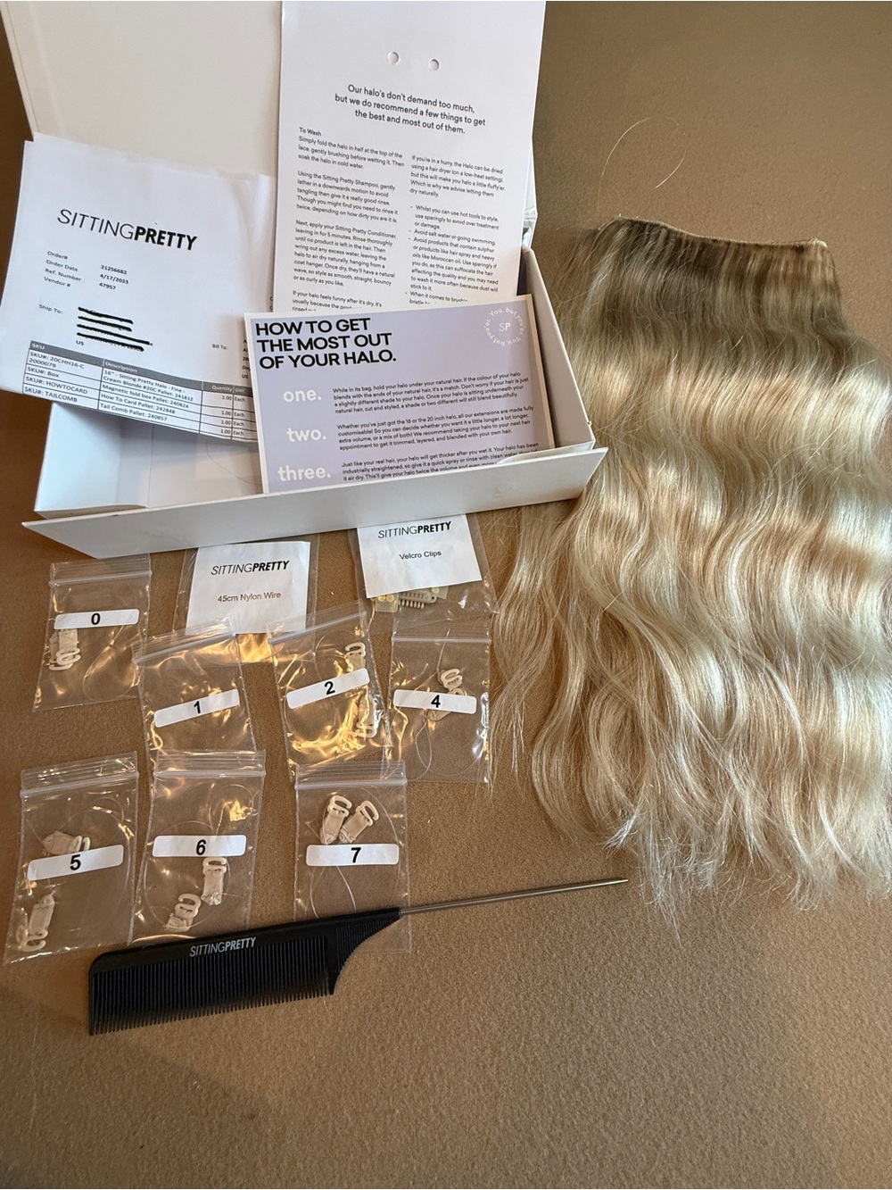 ✨ Sitting Pretty Halo Hair Extensions  Color 20C- FULL KIT ✨